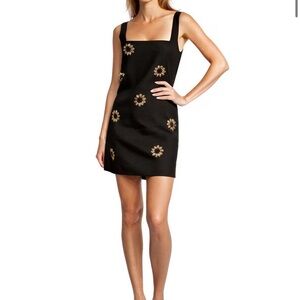 Antonio melani Dillards black mini linen dress